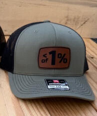 Center Buckle - Awesome Color Combo - Rawhide patch on Loden hat